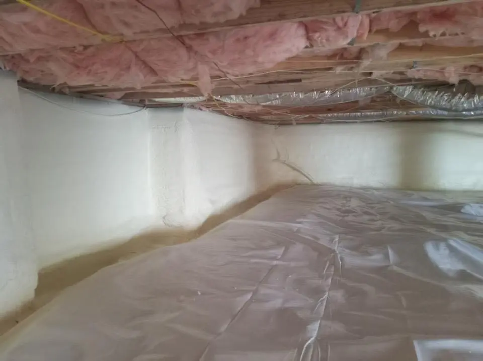 Crawl space encapsulation with closed-cell spray foam for Attic Insulation in Lake in the Hills